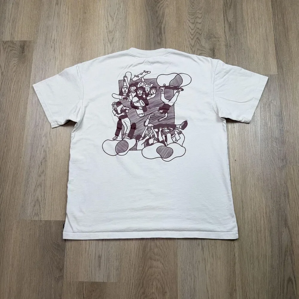 Nike SB Shirt Mens Medium White Skate Like A Girl Graphic Skateboarding Tee